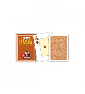 Cartes à jouer Poker Texas Plastic Modiano Marron