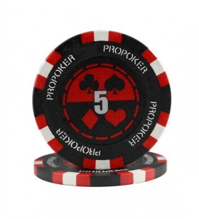 25 Jetons de Poker au rouleau  en clay composite 13,5 gr
