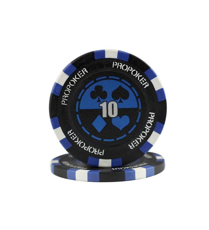 25 Jetons de Poker au rouleau  en clay composite 13,5 gr