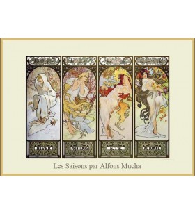 Puzzle 1000 pièces: 4 saison - Alfons Mucha