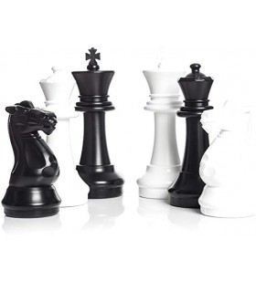 Pièces d'échecs géantes taille moyenne
