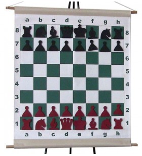 Rollable wall chess set