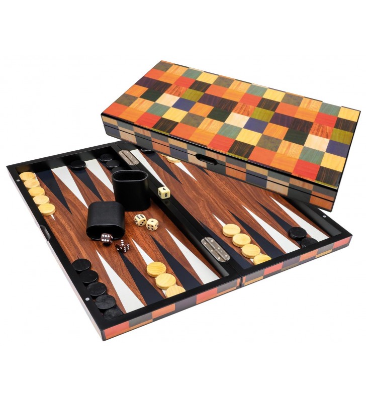 beven Egyptische Kinderrijmpjes Backgammon multicolore en bois grande taille