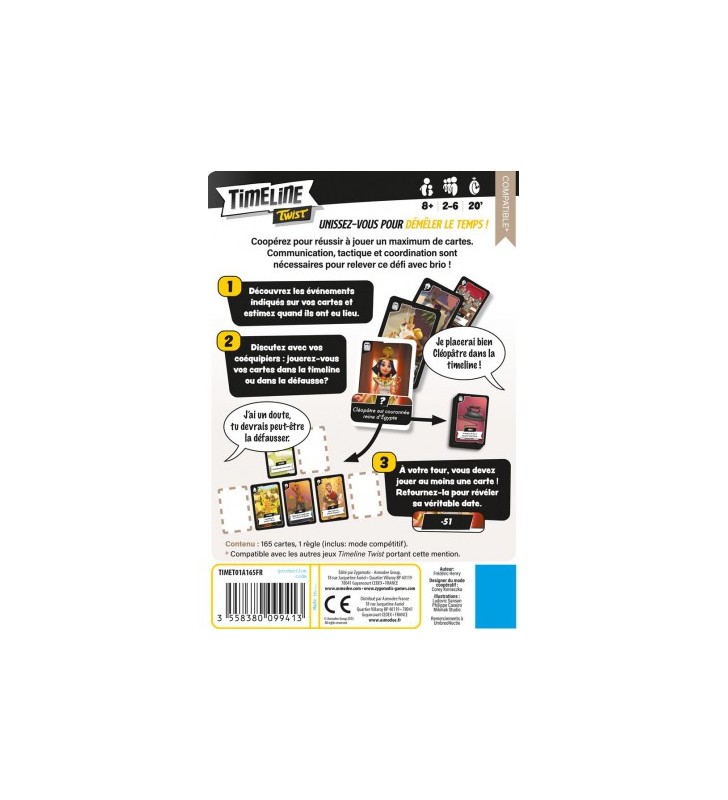 Timeline Twist : Clutch Box - 165 cartes - Jeux de société 