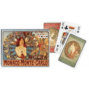 coffret mucha monaco monte carlo 2 x 55 cartes à jouer