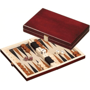 backgammon en bois de voyage