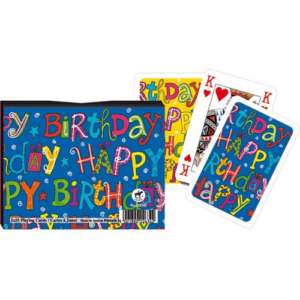 coffret happy birthday 2 x 55 cartes à jouer