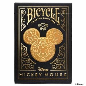 cartes bicycle mickey black/gold