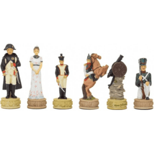 resin chess pieces: napoleon vs russia