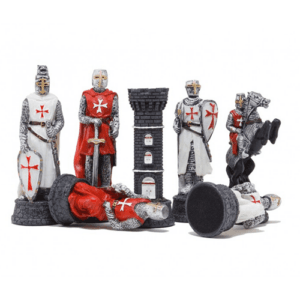 resin chess pieces: the templars