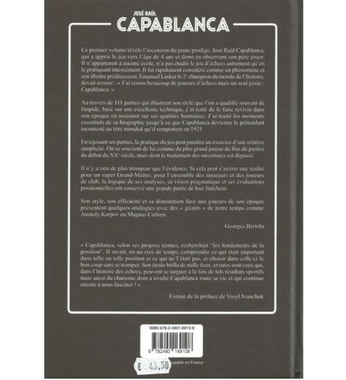 bertola capablanca 1888 1920 la prodigieuse ascension tome 1