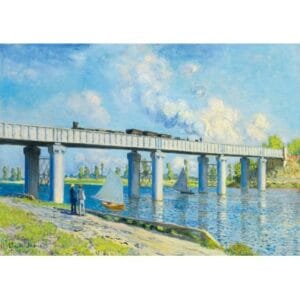 puzzle 1000 pièces : pont ferroviaire d'argenteuil monet