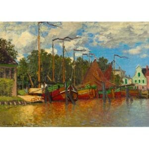 puzzle 1000 pièces : bateaux au zaandam (1871) monet