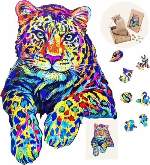 puzzle 161 pièces en bois : tigre mystérieux