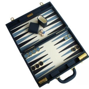 backgammon cuir grainé italien taille moyenne