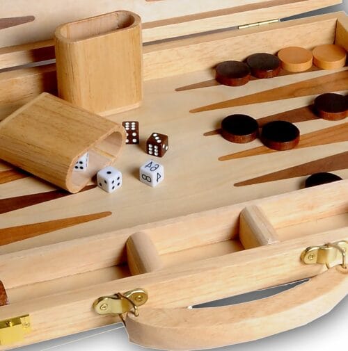 backgammon en bois 38 cm