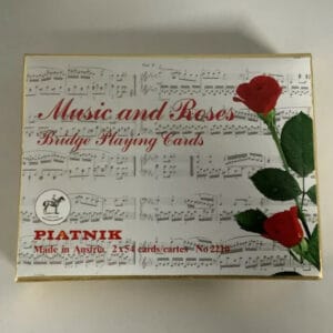 coffret music and roses 2x 55 cartes à jouer