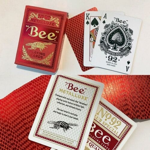 cartes à jouer bicycle bee metalluxe
