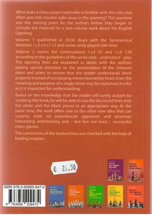 konikowski/bekemann openings the english opening (volume 2 the continuations 1.c4 e5 and 1.c4 cf6)