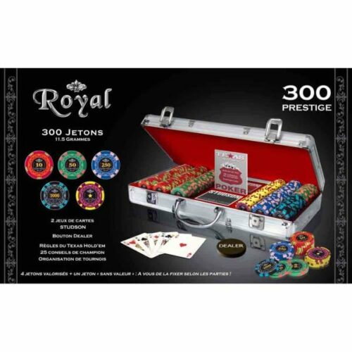 Mallette de poker 300 jetons Royal