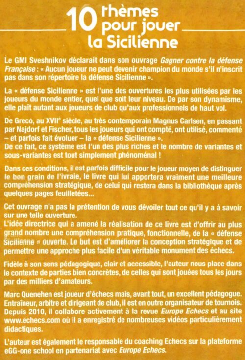 Quenehen - 10 thèmes pour jouer la sicilienne
