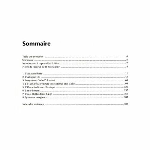 SUMMERSCALE, JOHNSEN - Répertoire d&#039;ouverture efficace