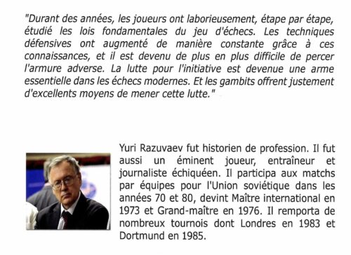 RAZUVAEV Gambits : les idées modernes