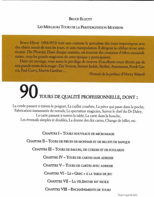 Elliott - Les Meilleurs tours de la prestidigitation moderne