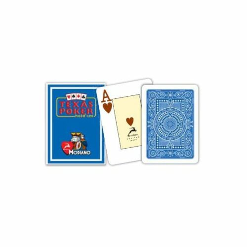 Cartes à jouer Poker Texas Plastic Modiano Bleu