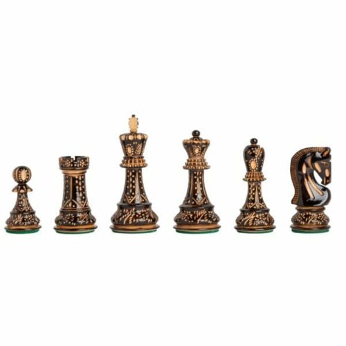 Pièces d&#039;échecs Russes &quot;Burnt&quot; - taille 5