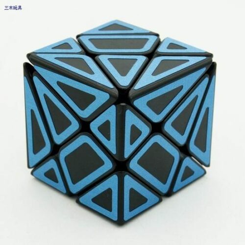 Cube Style Axis black Body with blue carbon fibre