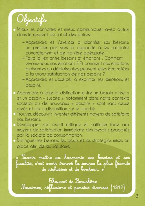 L'expression des besoins