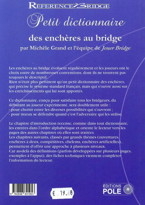 Grand - Petit Dictionnaire des enchères au Bridge