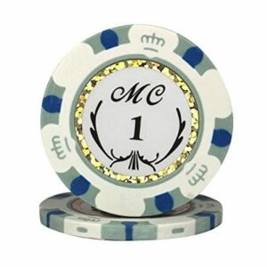 25 Jetons de Poker &quot;MC&quot; au rouleau en clay composite 13,5 gr