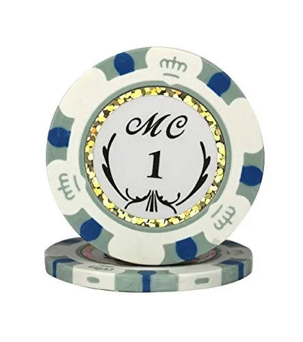 25 Jetons de Poker "MC" au rouleau en clay composite 13,5 gr