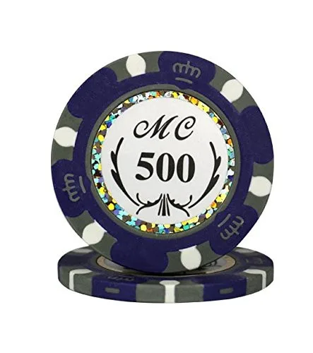 25 Jetons de Poker "MC" au rouleau en clay composite 13,5 gr