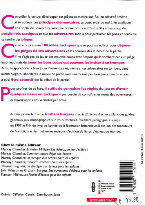 Burgess - Les pièges d'ouverture aux échecs pour les enfants