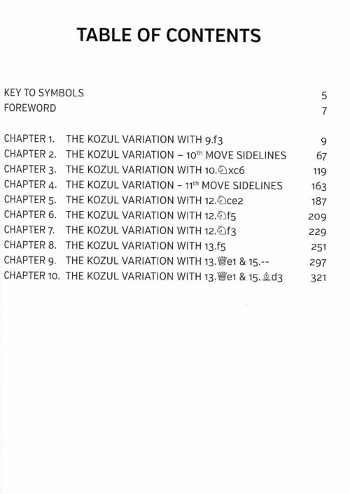 Kozul, Jankovic - the Richter Rauzer Reborn, the Kozul Variation
