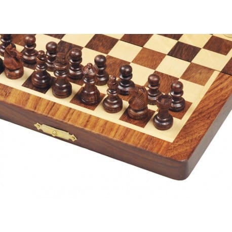 Coffret acacia magnétique pliant