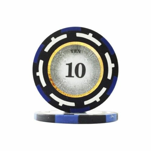 25 JETONS DE POKER "CLEAR VISION" AU ROULEAU EN CLAY COMPOSITE 13,5 GR