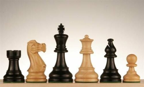 Pièces d'échecs American Staunton teintées noires 95 mm