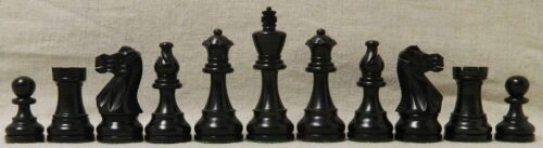 Pièces d'échecs American Staunton teintées noires 95 mm