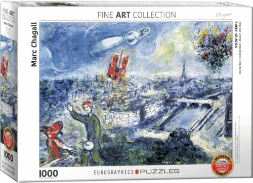 Puzzle 1000 pièces : Vue de Paris - CHAGALL