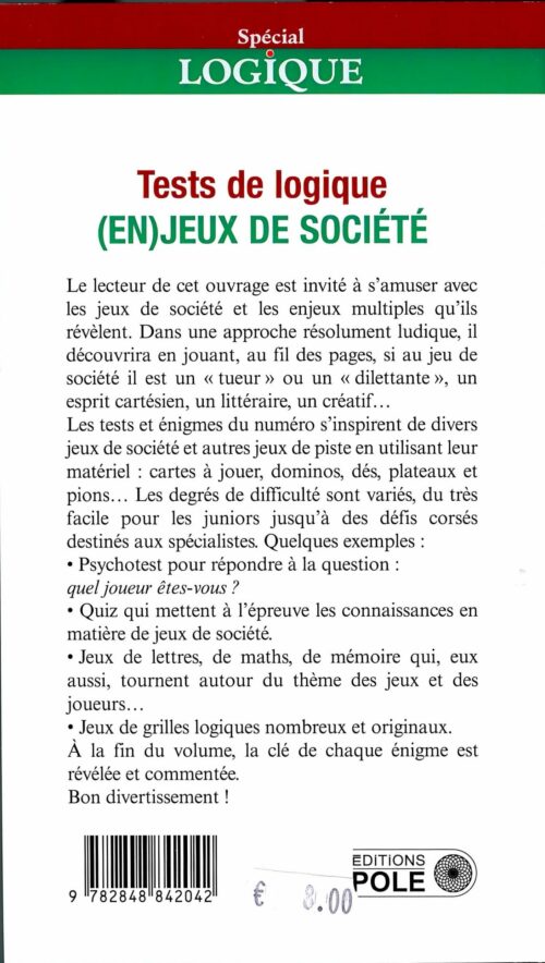 Myers - Tests de logique (en) jeux de société