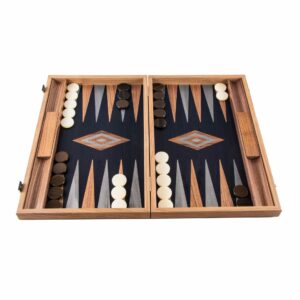 Backgammon en Noyer Américain et chêne noir 48 cm