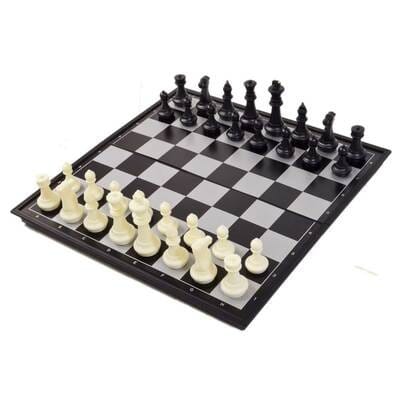 Coffret D'échecs Magnétique en plastique, pièces noires et blanches taille XXL