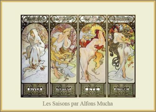 Puzzle 1000 pièces: 4 saisons - Alfons Mucha