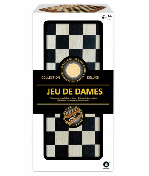 Jeu de Dames en Bois Pliable