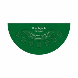 Tapis Black Jack coeur de pique excellence vert 120 x 60 cm