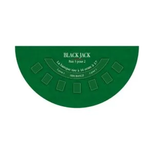 Tapis Black Jack coeur de pique excellence vert 120 x 60 cm